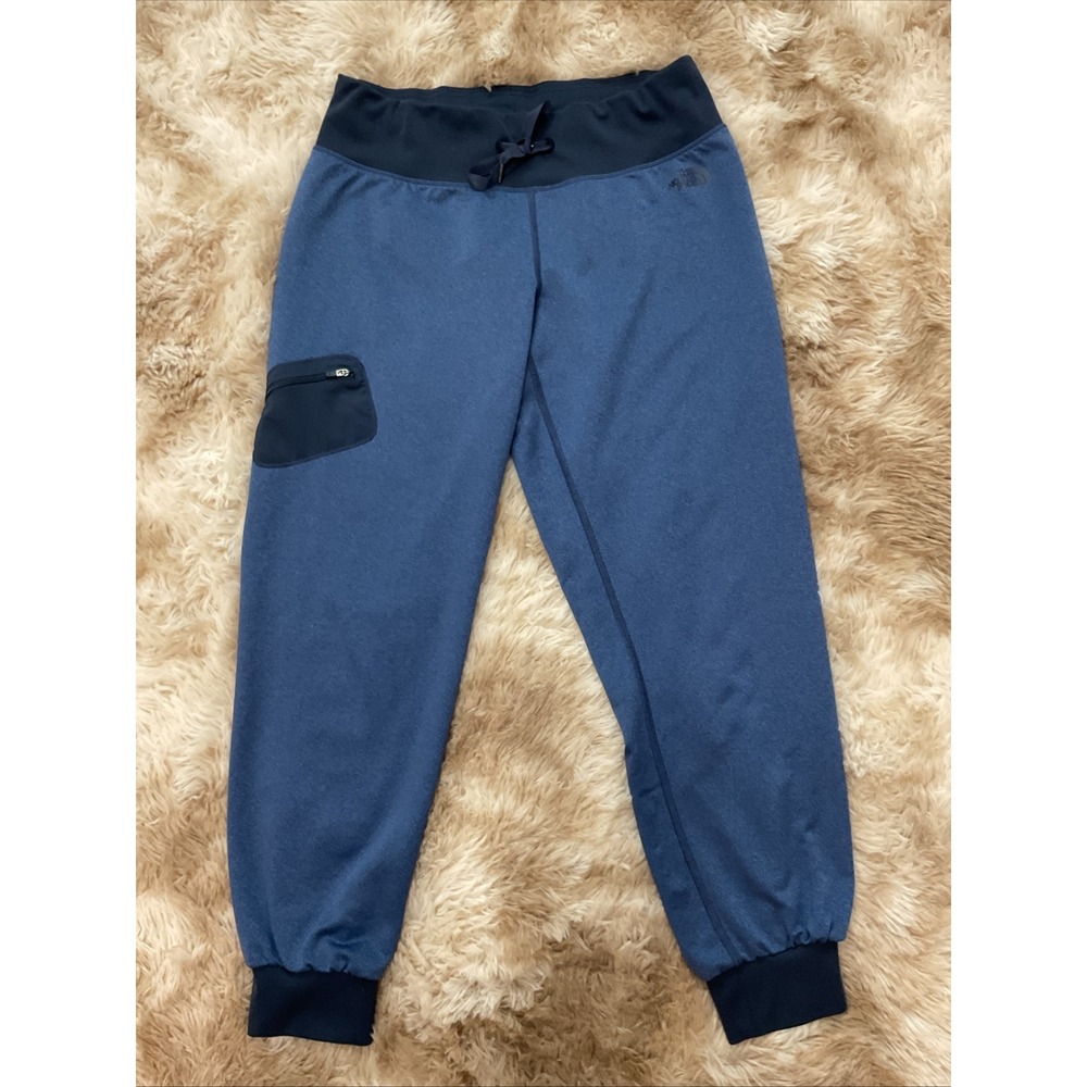 The North Face Womens Blue Heathered Joggers Tapered Cargo Pocket Pants Size M